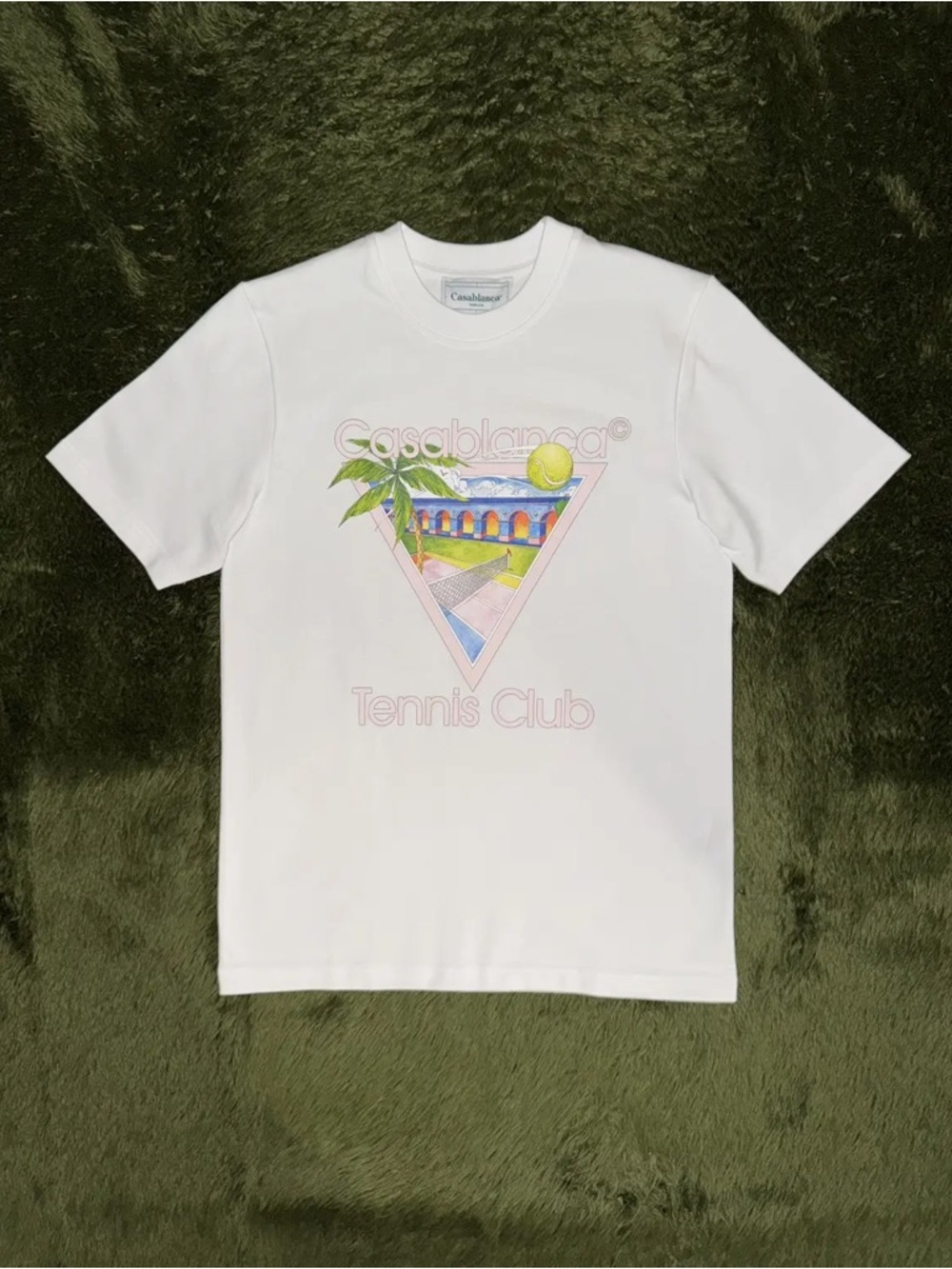 Casablanca White "Tennis Club" Graphic Short Sleeve Tee